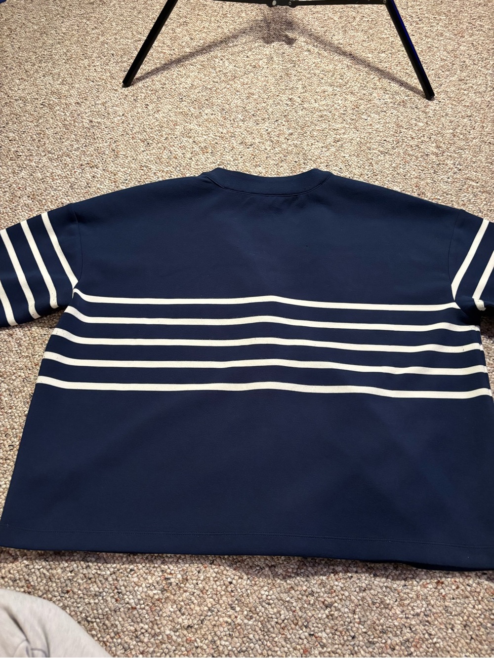 Spanx Navy Stripe V-Neck Button Cardigan Sweater - Picture 10 of 10